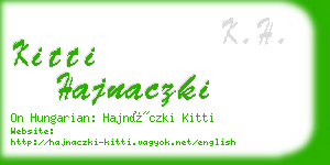 kitti hajnaczki business card